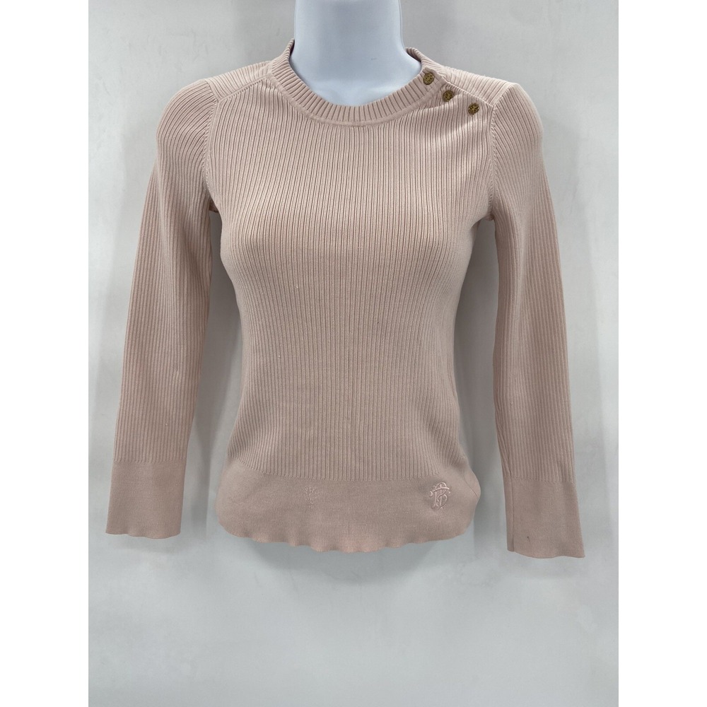TORY BURCH Women's‎ Pink Long Sleeve Top Size XSmall